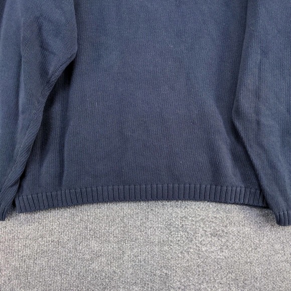 Hackett London Men's Sweater Blue XXL Long Sleeve V-Neck All Cotton Made Italy - Picture 5 of 16